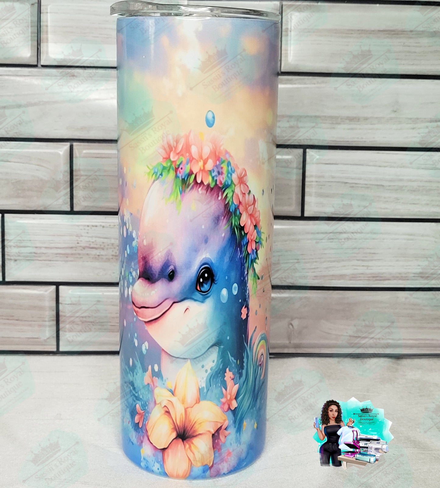 Dolphin 20oz tumbler cup