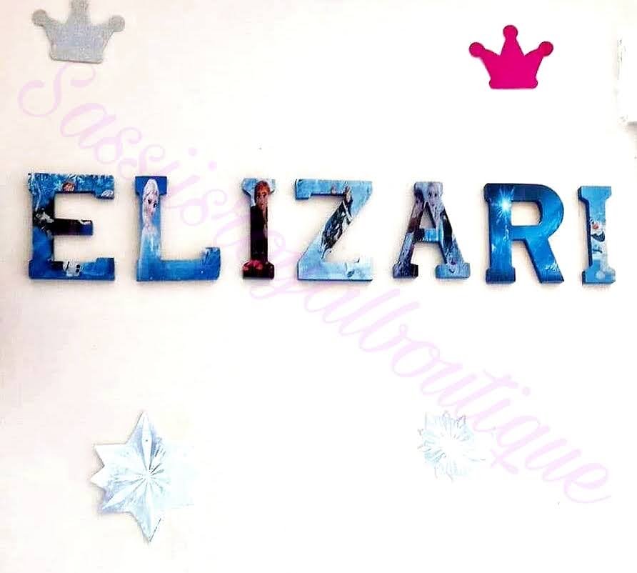 Character themed wood letters- Frozen inspired