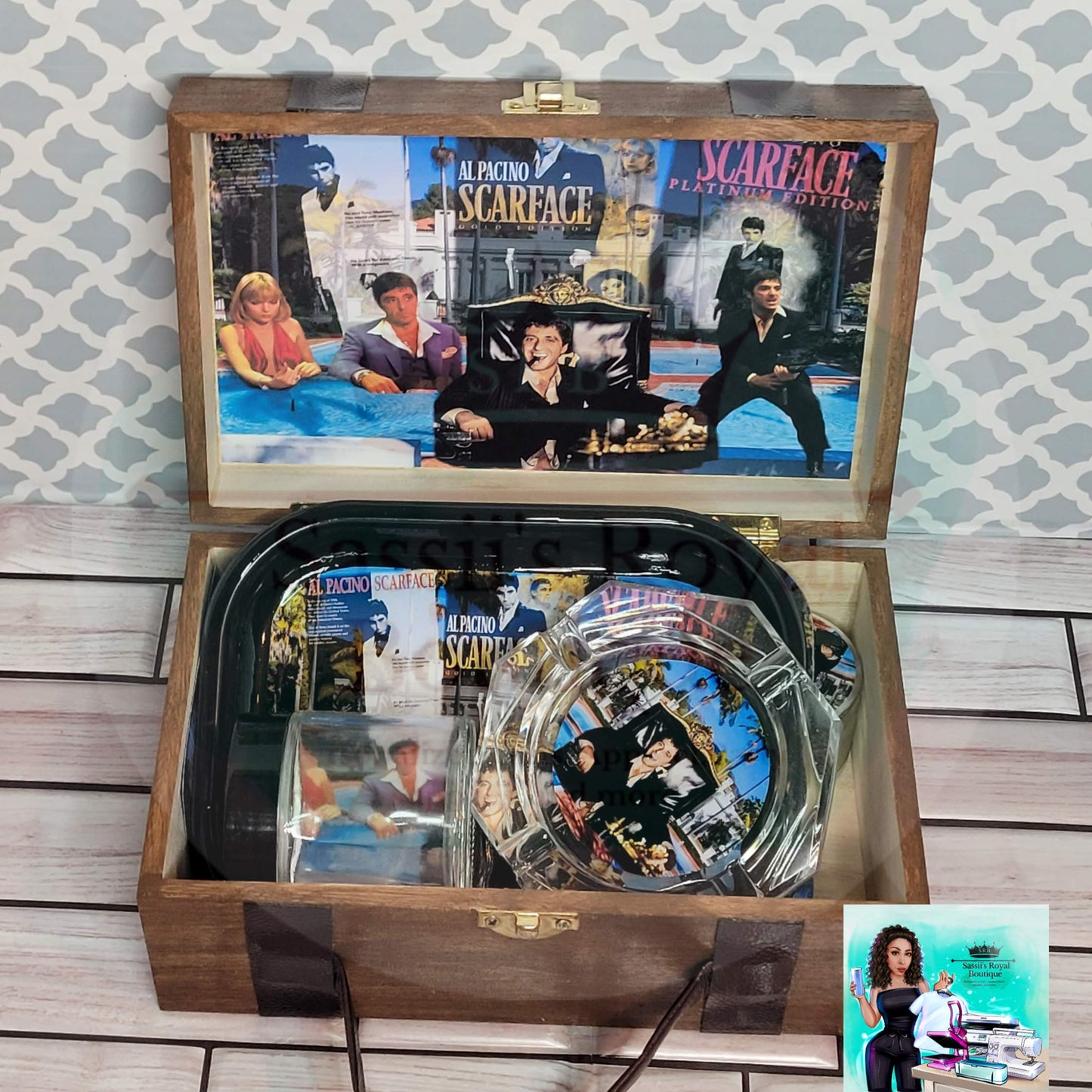 Scarface Stash box set- Mini tray w/ Magnetic cover