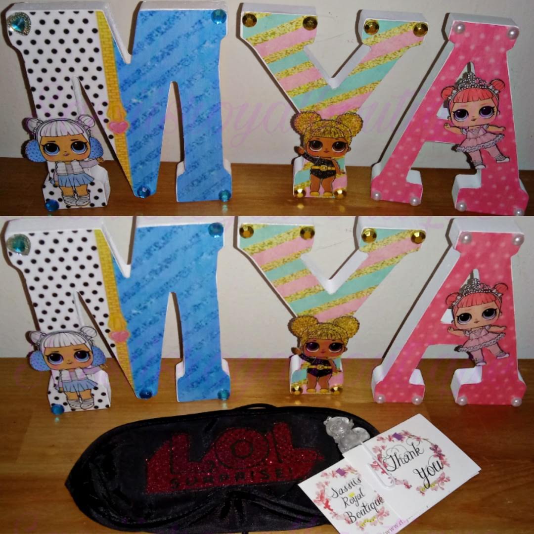 Character themed wood letters- LOL Doll inspired