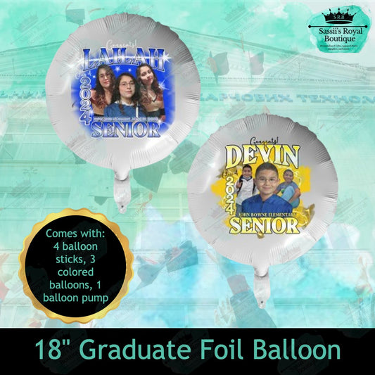 18" Custom Grad foil balloon