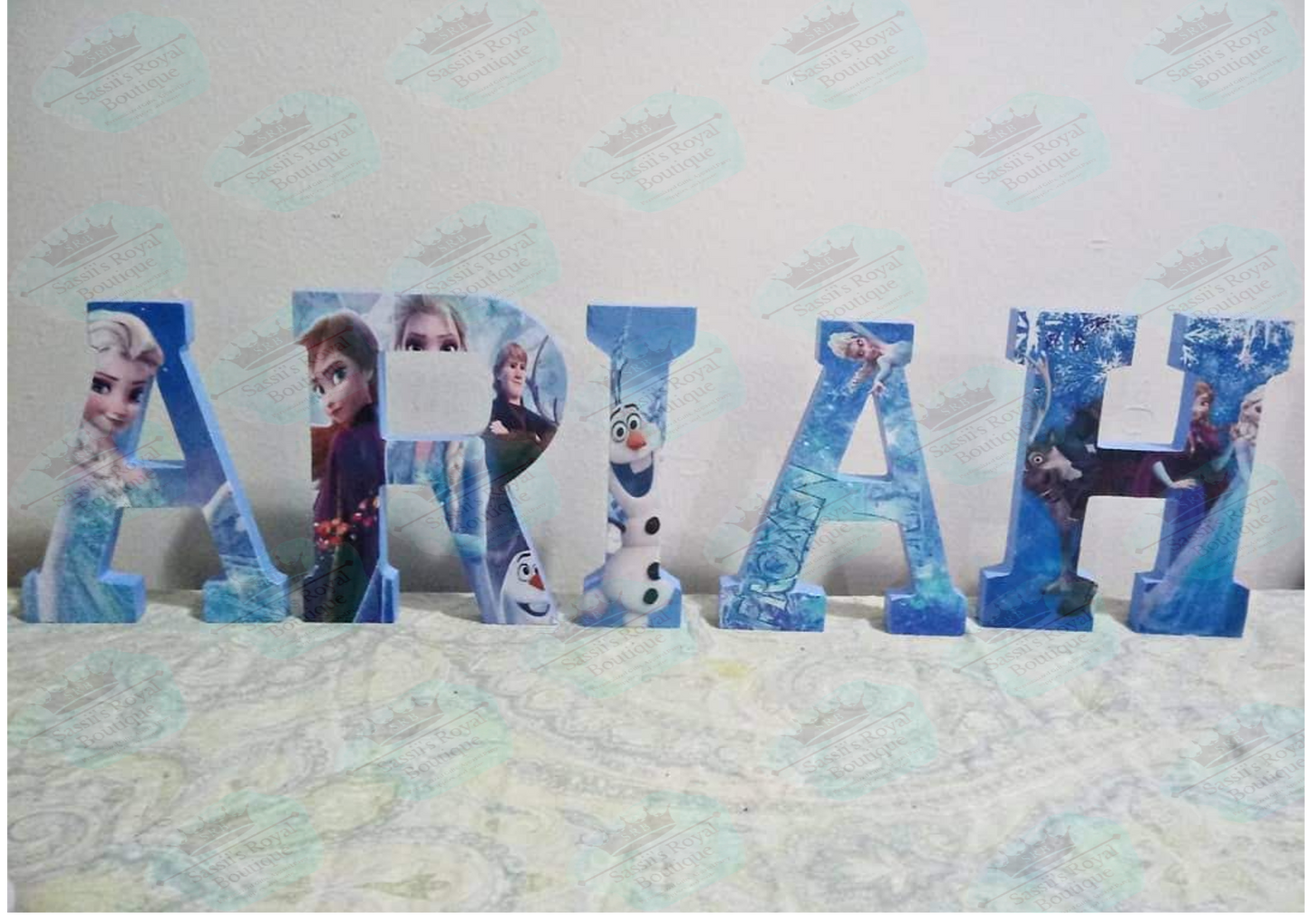 Character themed wood letters- Frozen inspired