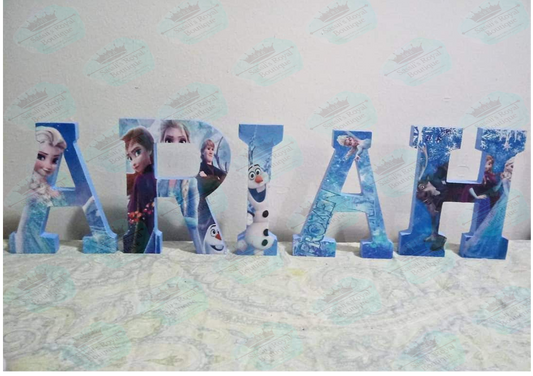 Character themed wood letters- Frozen inspired