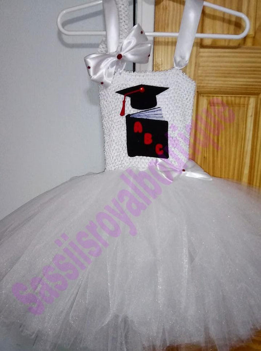 Graduation tutu dress W/ head band