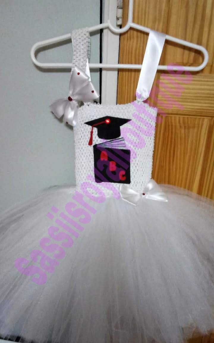 Graduation tutu dress W/ head band