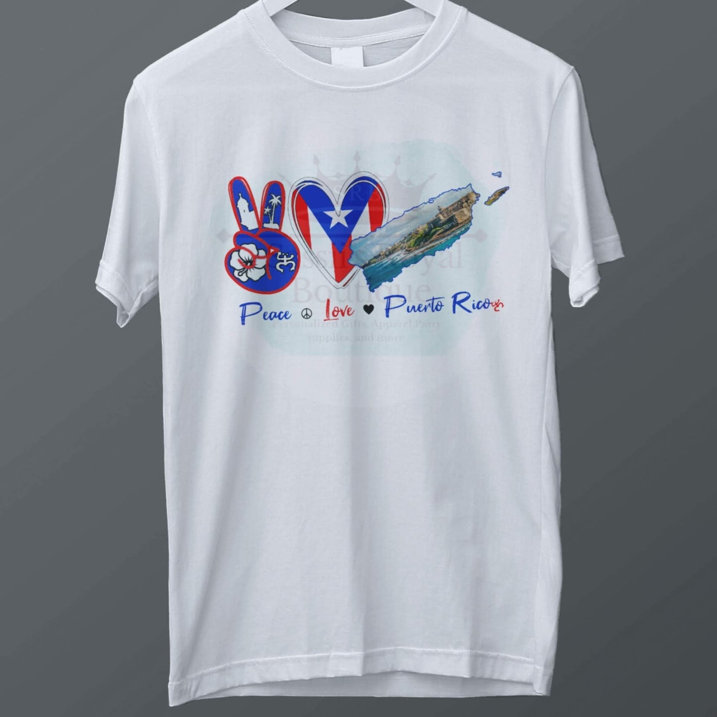 Love Peace Puerto Rico T-shirt