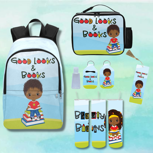 Good looks & books- Curls Backpack set