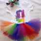 Rainbow Birthday 3pc tutu set