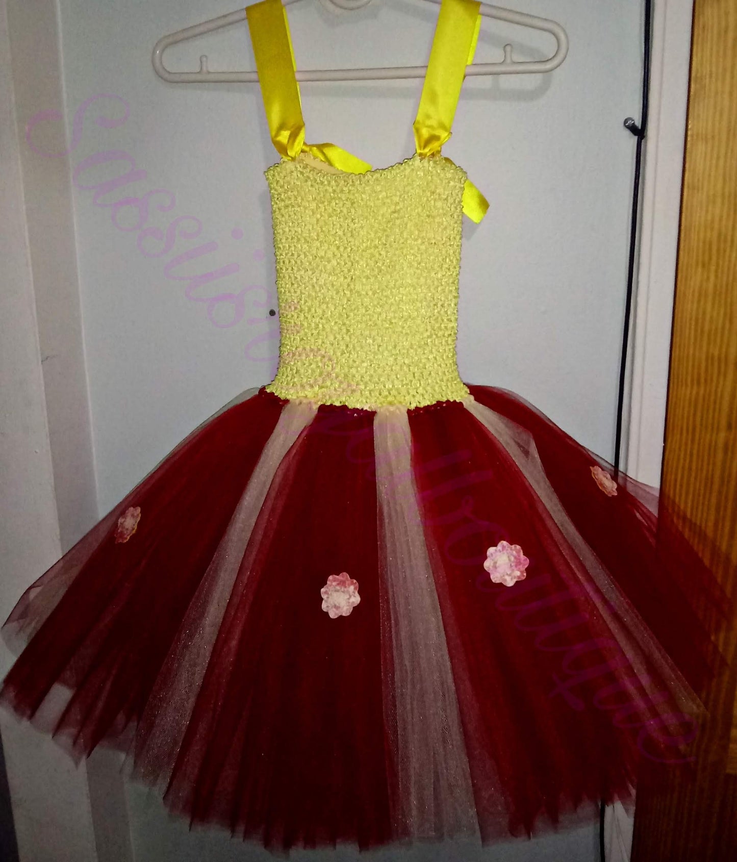 Zombies Zoey Inspired tutu dress costume with adjustable flowers on top