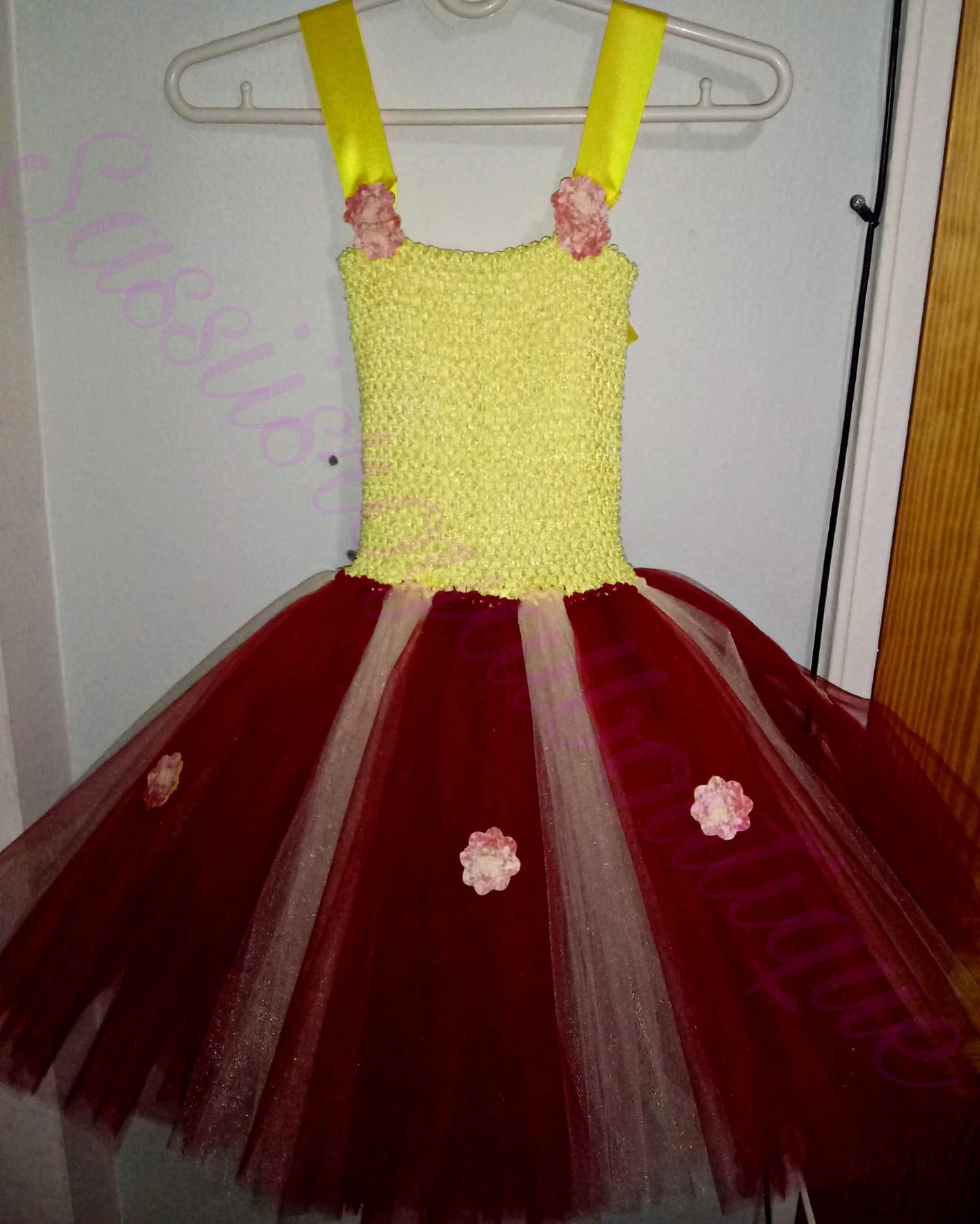 Zombies Zoey Inspired tutu dress costume with adjustable flowers on top