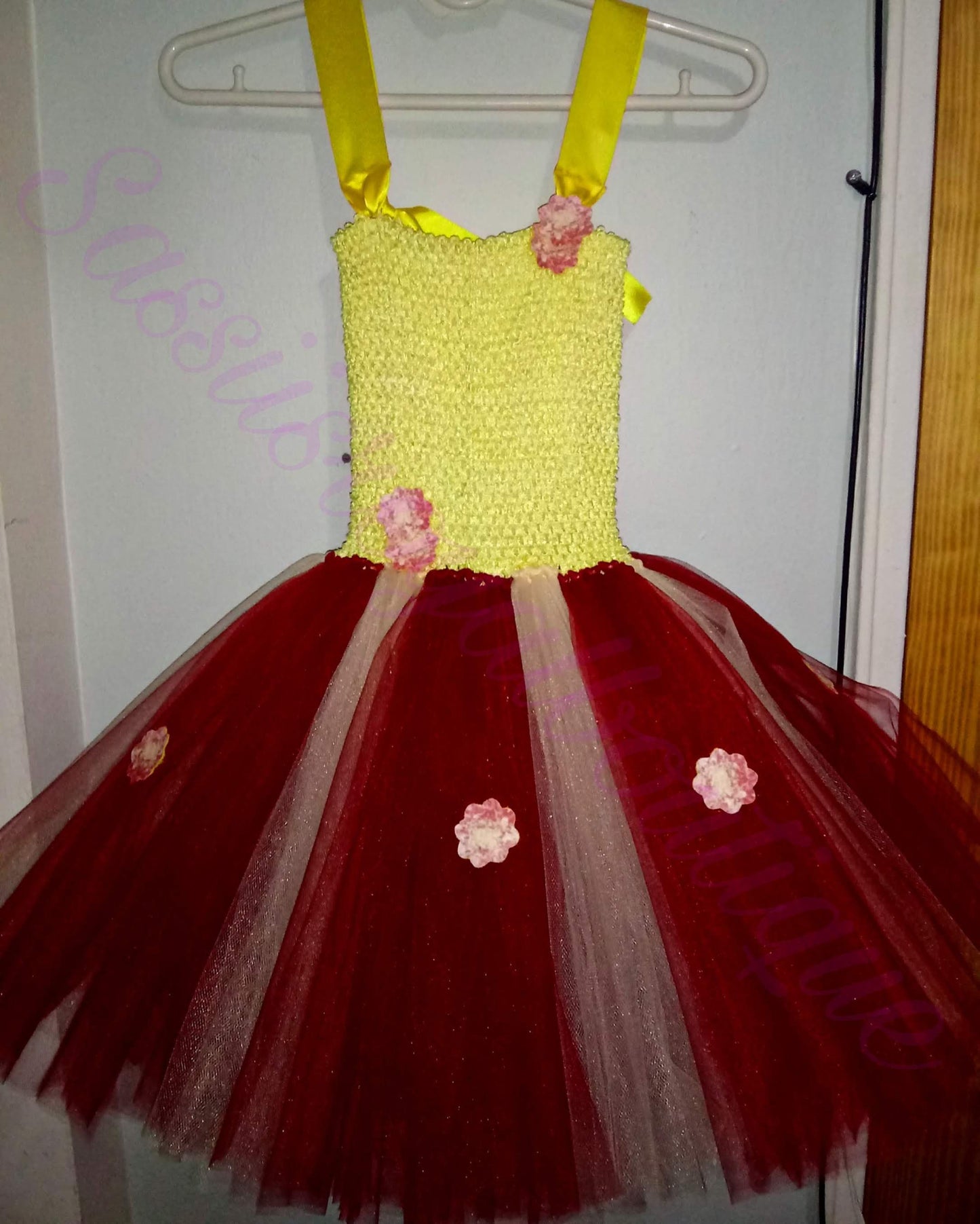 Zombies Zoey Inspired tutu dress costume with adjustable flowers on top