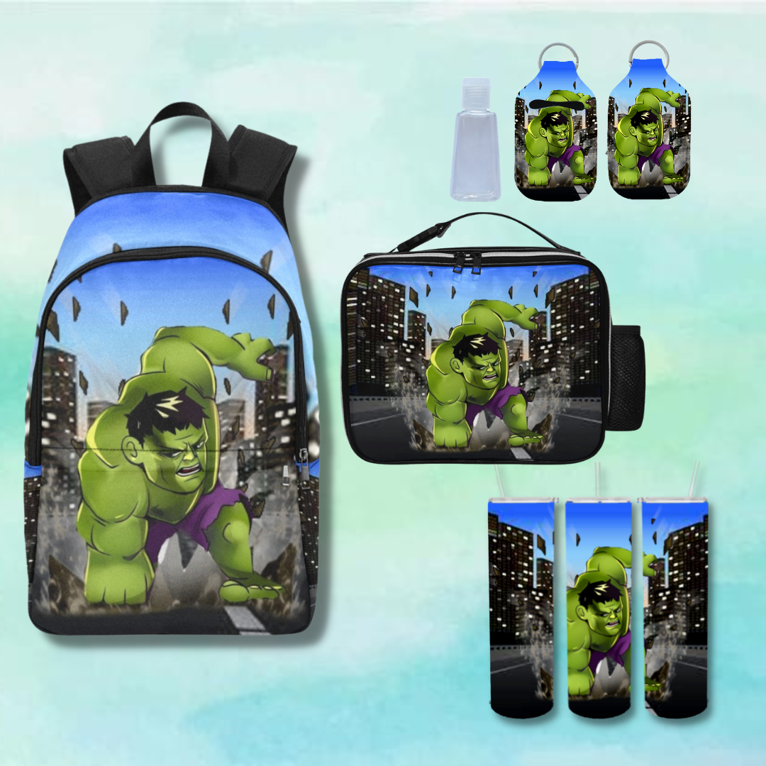 Smasher Superhero backpack set