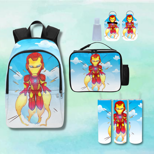 Iron Superhero backpack set