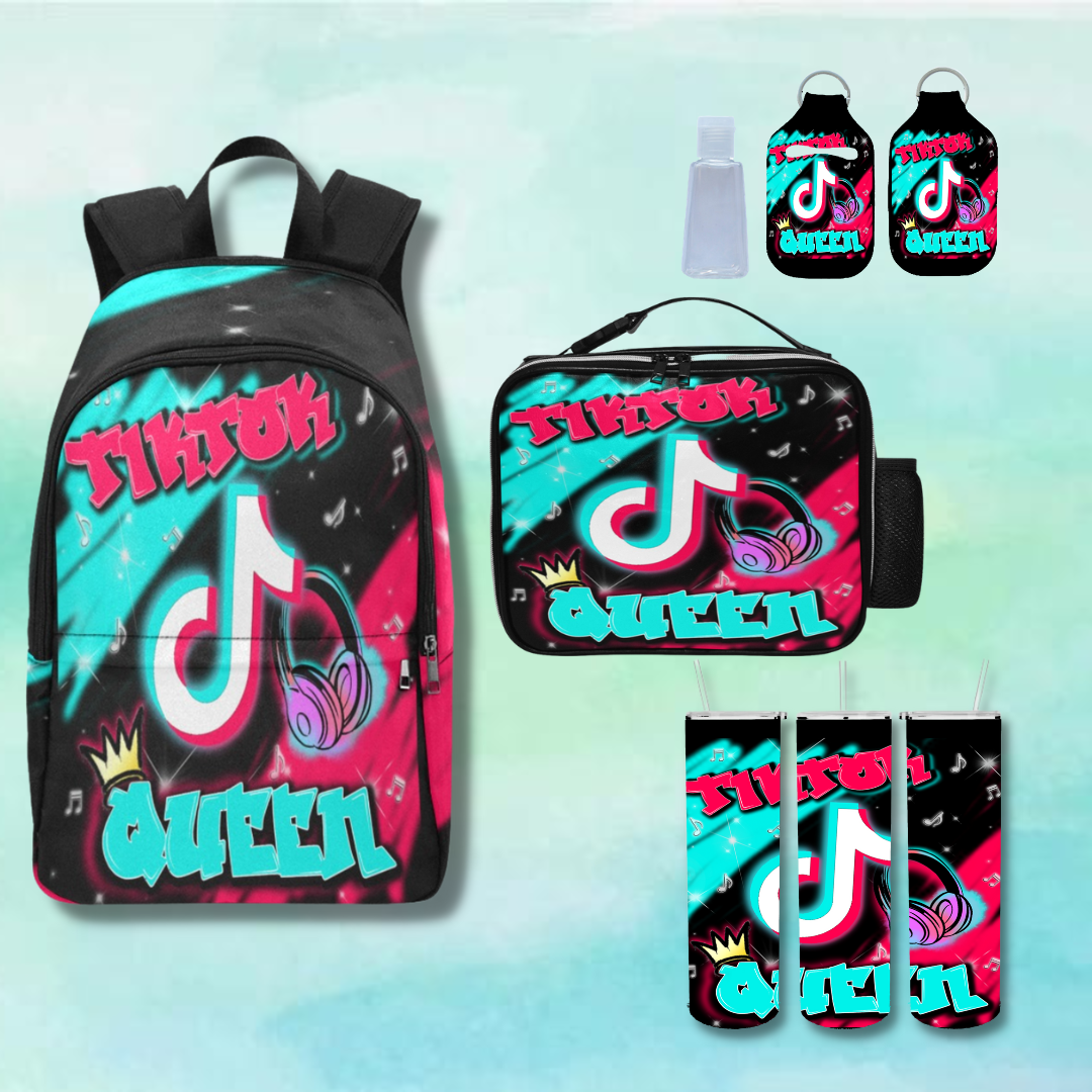 Music Queen Graffiti Backpack set